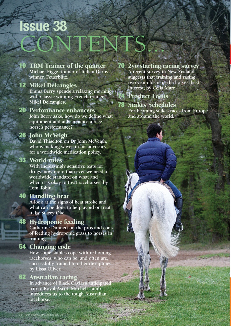 European Trainer Magazine - horse racing Preview Pages