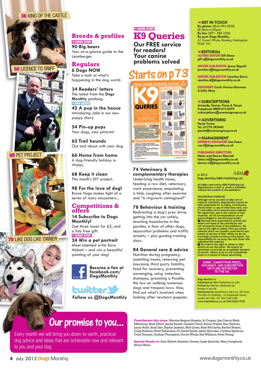 Dogs Monthly Preview Pages