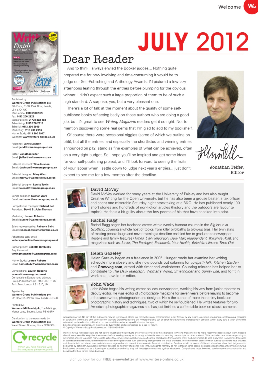 Writing Magazine Preview Pages