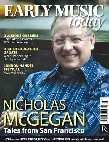 Early Music Today issue Early Music Today June-Aug 2012
