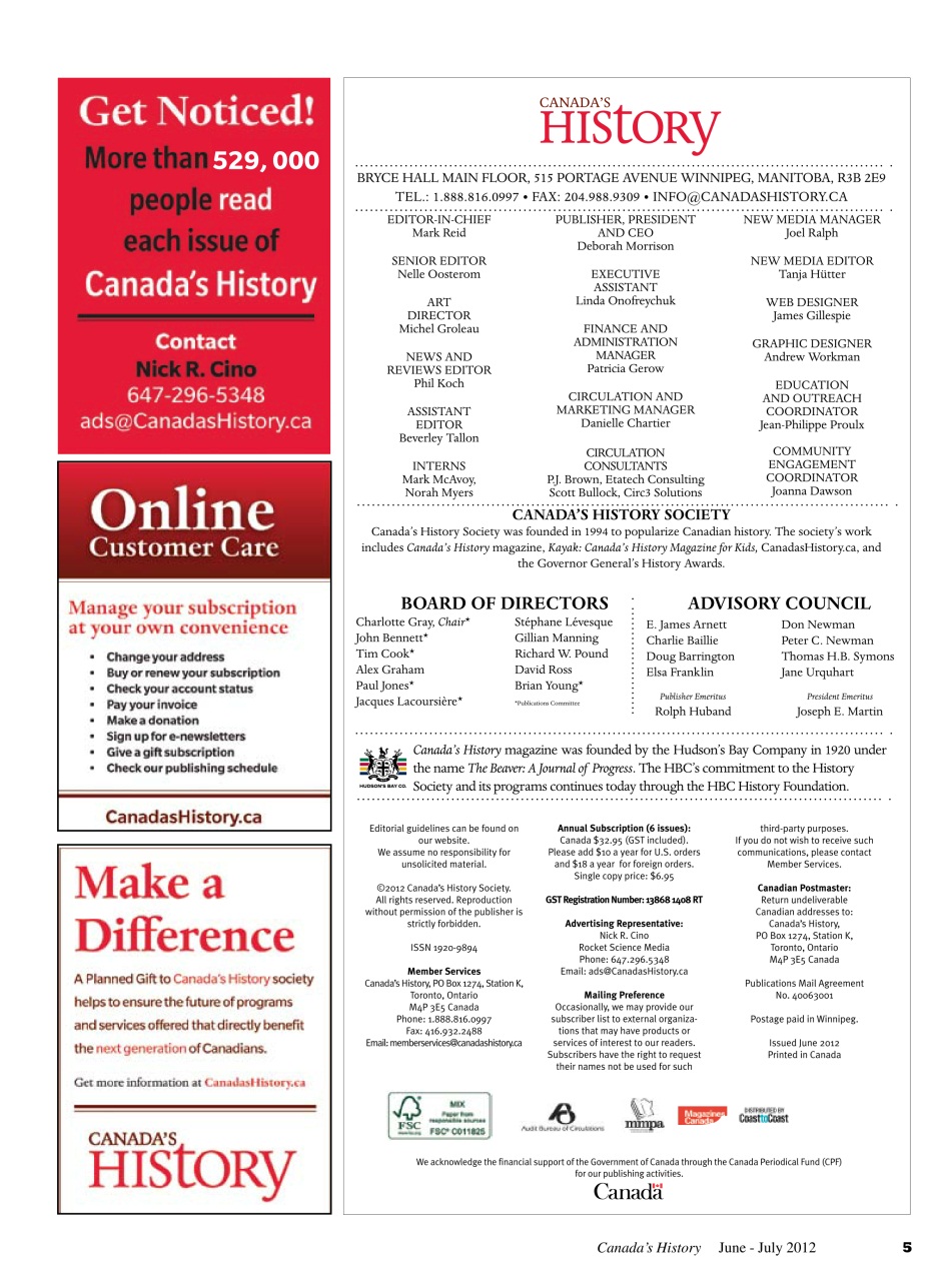 Canada's History Preview Pages