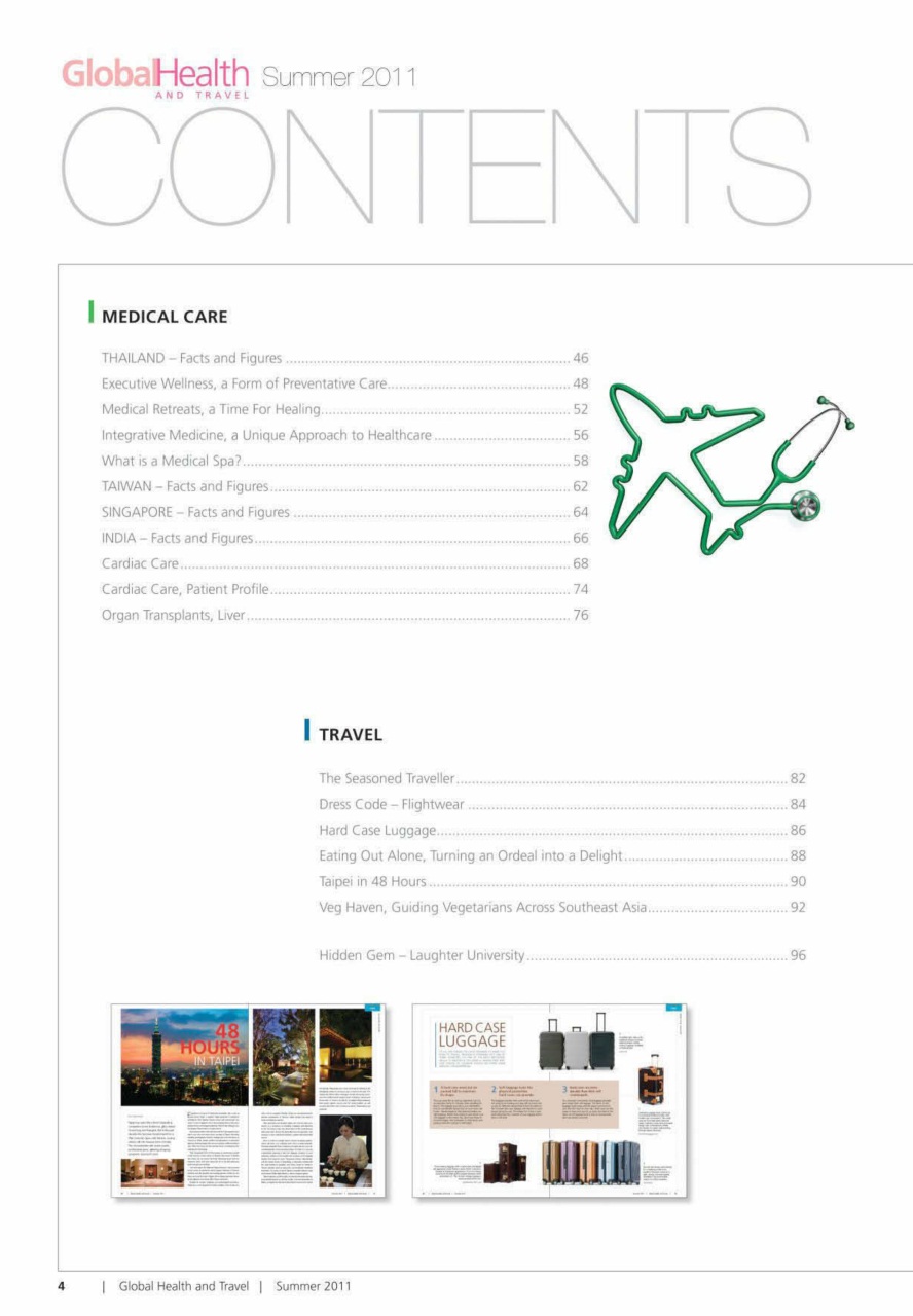 Global Health and Travel Preview Pages