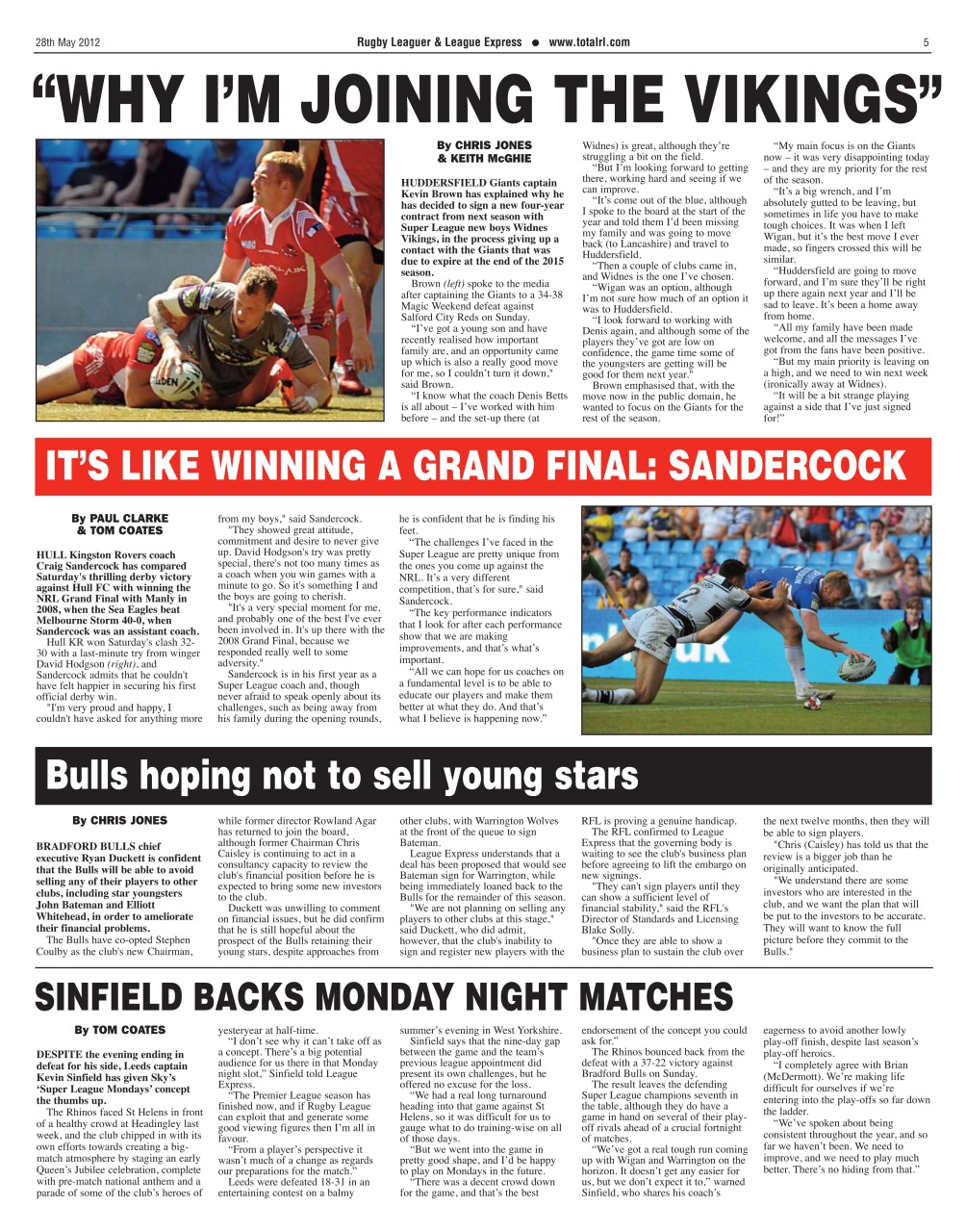 League Express Preview Pages