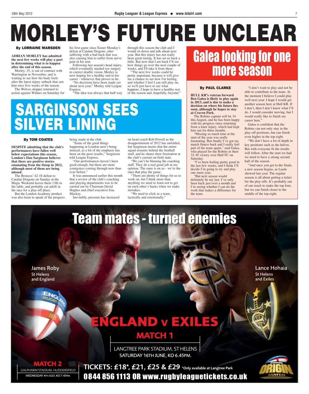 League Express Preview Pages