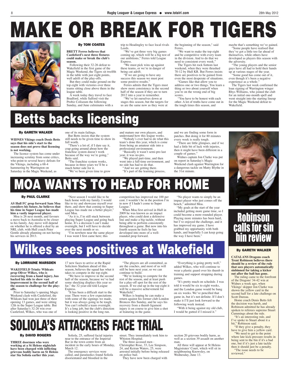 League Express Preview Pages