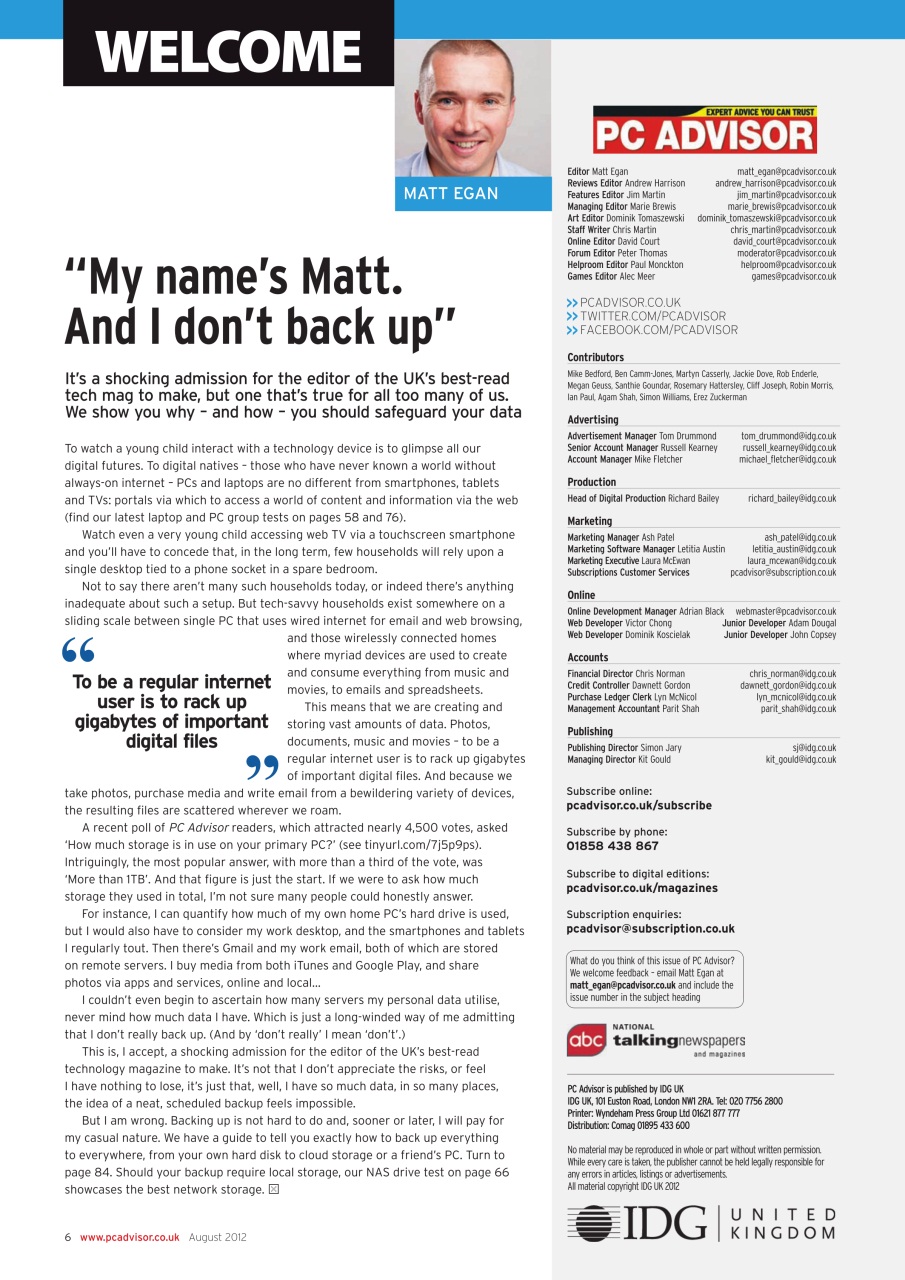 Tech Advisor Preview Pages