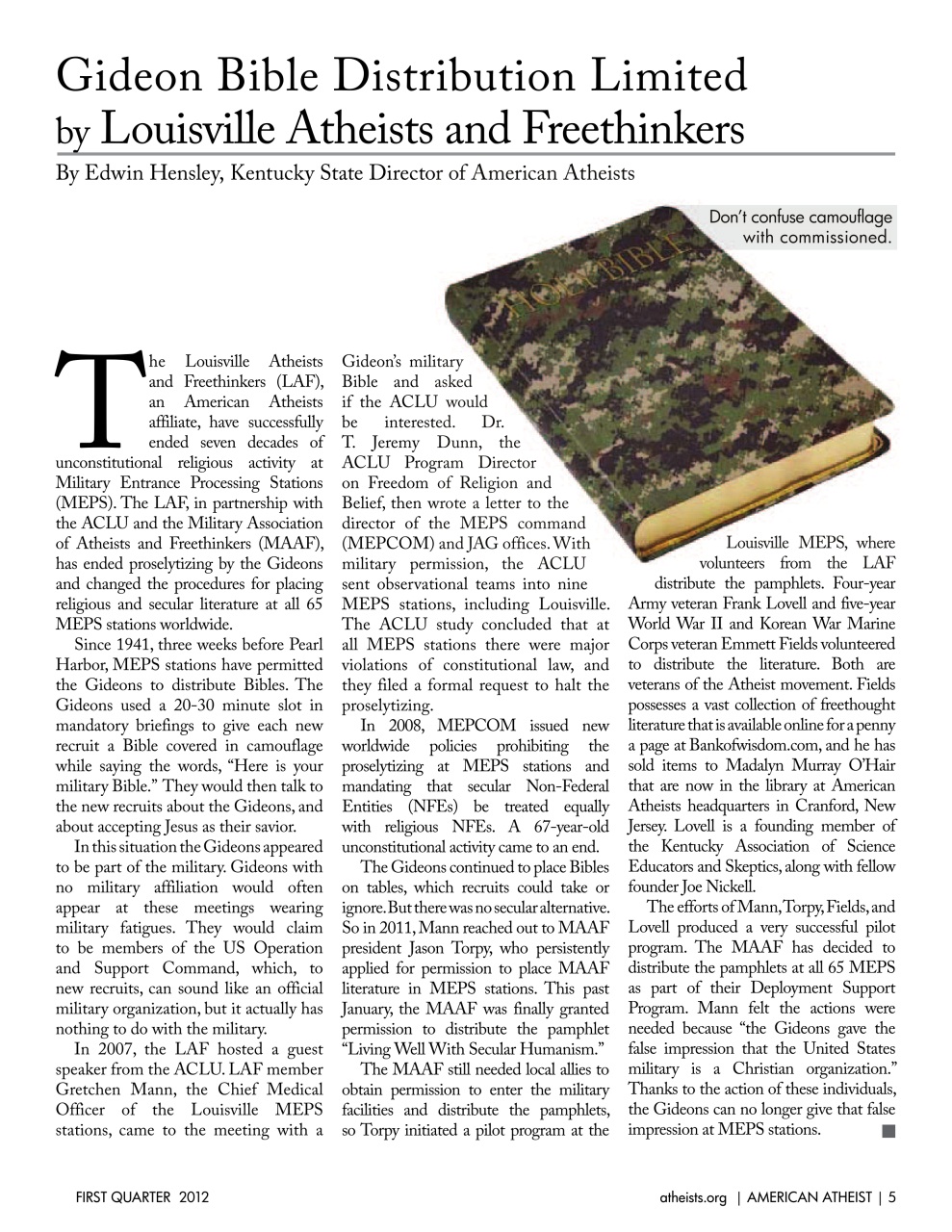 American Atheist Preview Pages