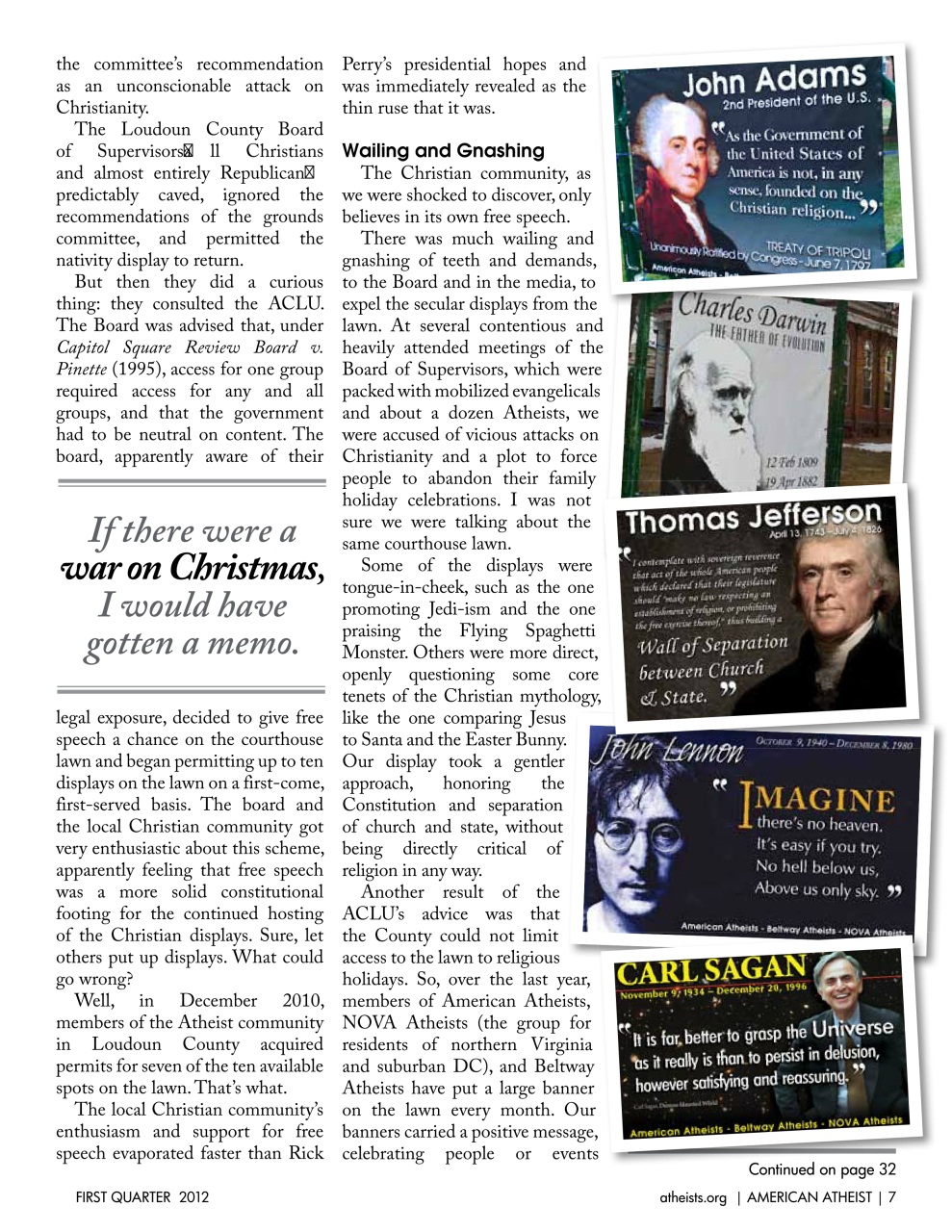 American Atheist Preview Pages