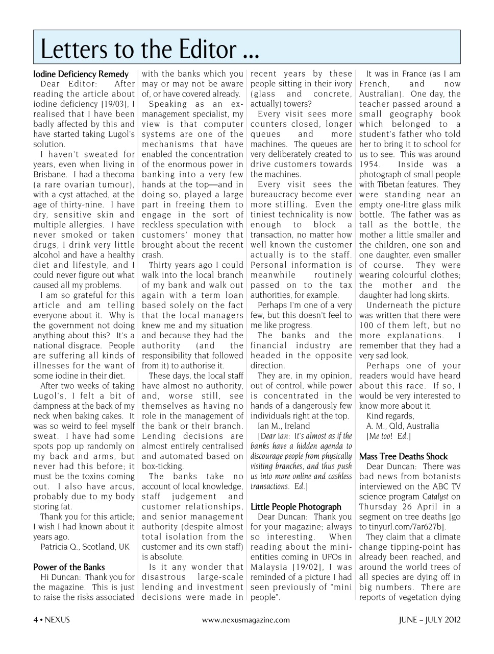 Nexus Magazine Preview Pages