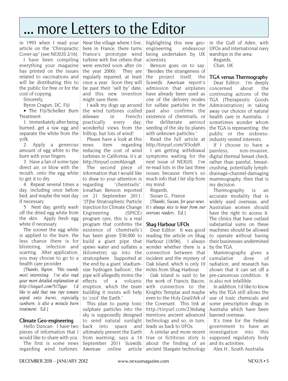 Nexus Magazine Preview Pages