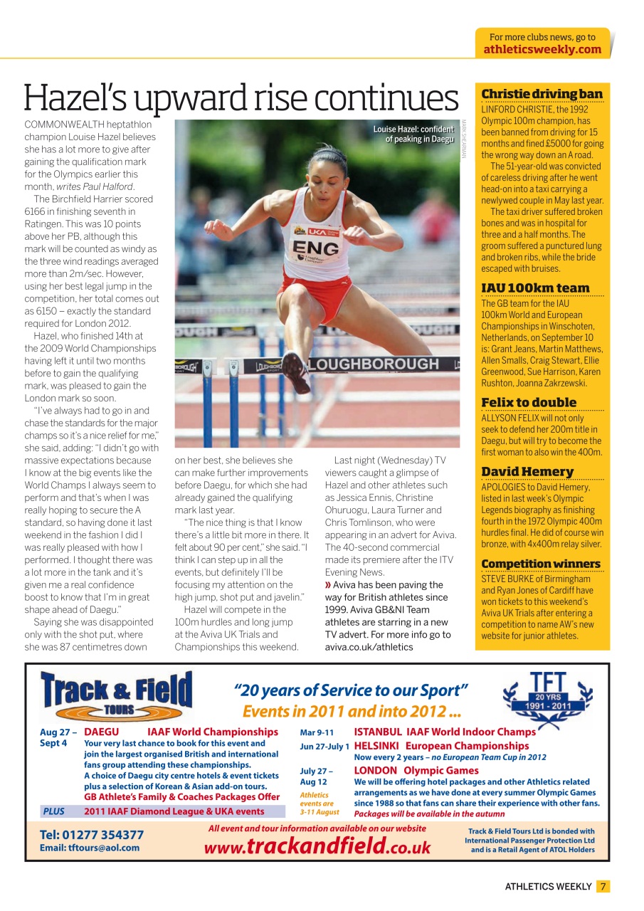 AW – Athletics Weekly Magazine Preview Pages