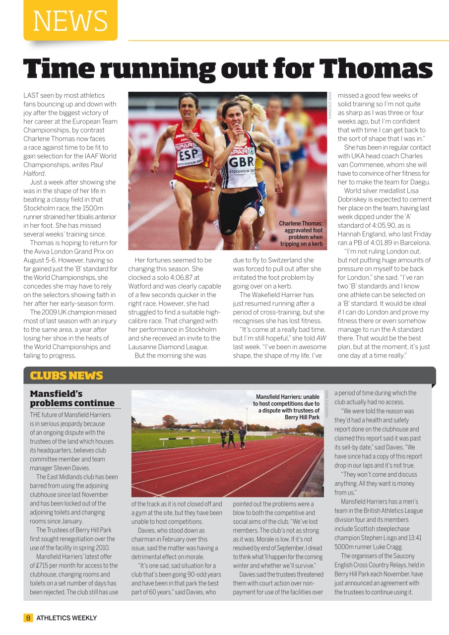 AW – Athletics Weekly Magazine Preview Pages