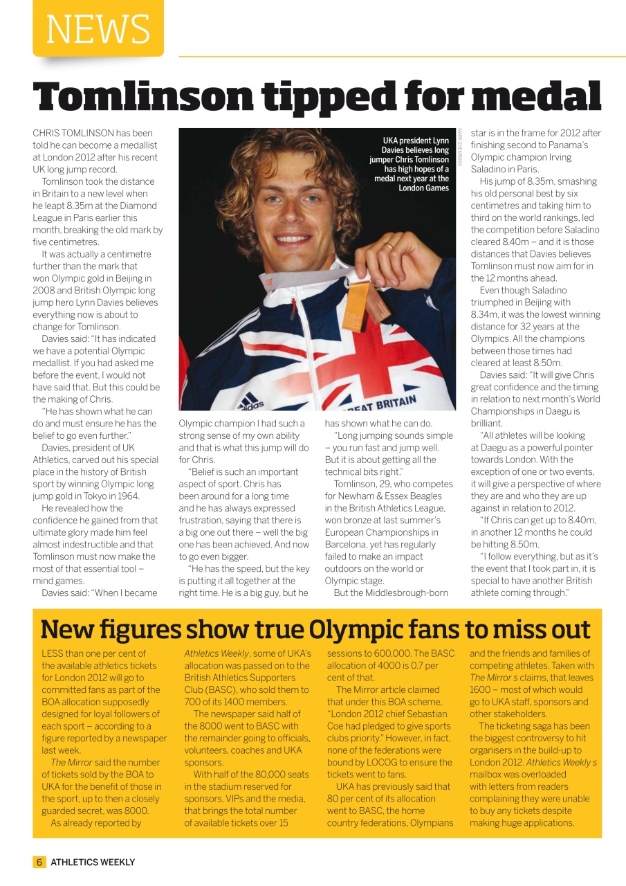 AW – Athletics Weekly Magazine Preview Pages