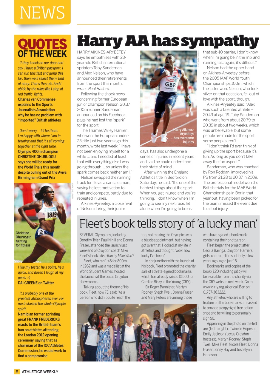 AW – Athletics Weekly Magazine Preview Pages
