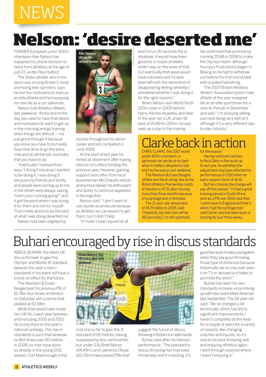 AW – Athletics Weekly Magazine Preview Pages