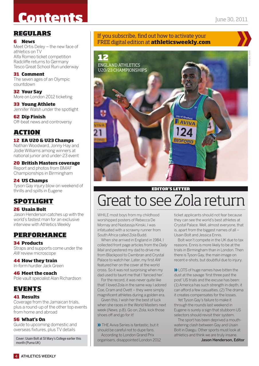 AW – Athletics Weekly Magazine Preview Pages