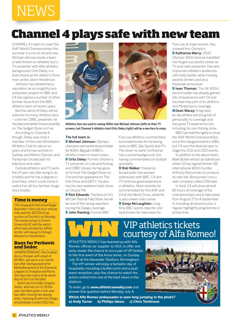 AW – Athletics Weekly Magazine Preview Pages