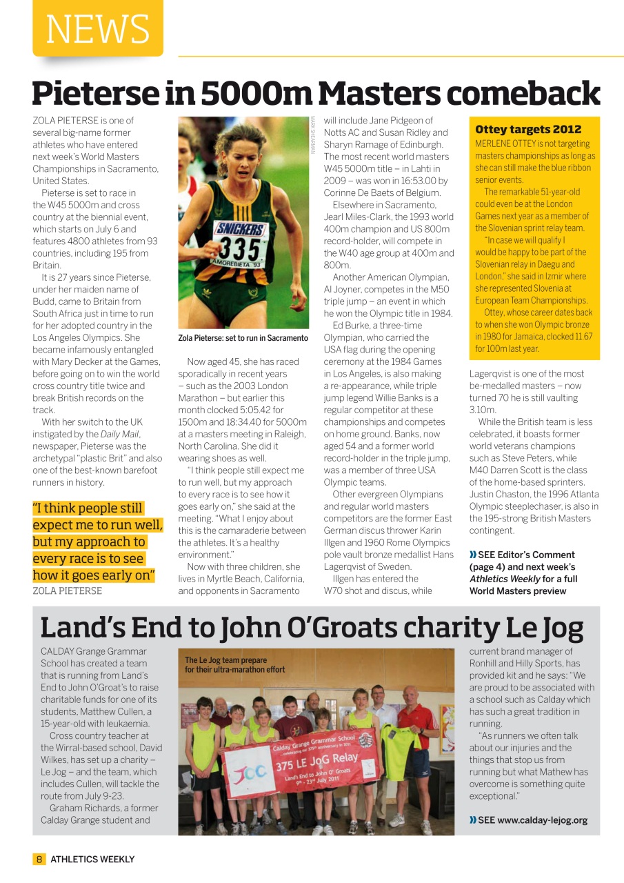 AW – Athletics Weekly Magazine Preview Pages