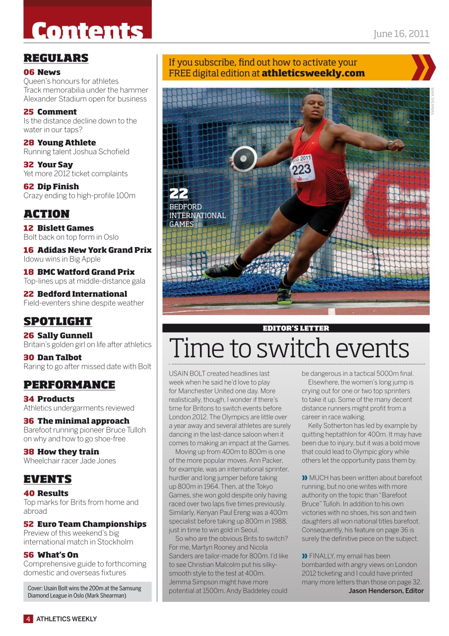 AW – Athletics Weekly Magazine Preview Pages