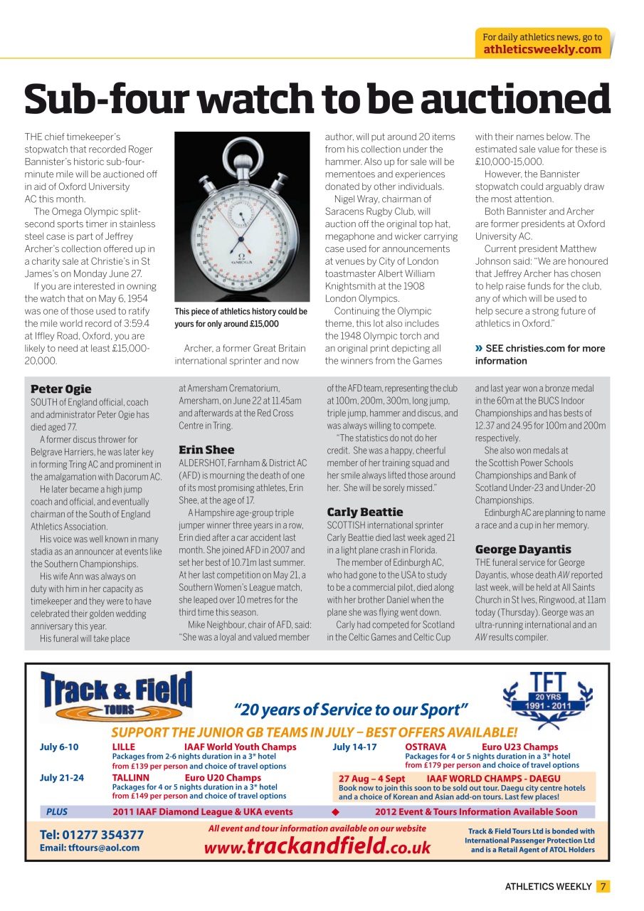 AW – Athletics Weekly Magazine Preview Pages