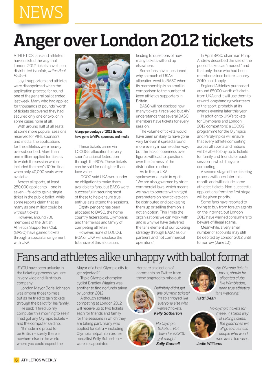 AW – Athletics Weekly Magazine Preview Pages