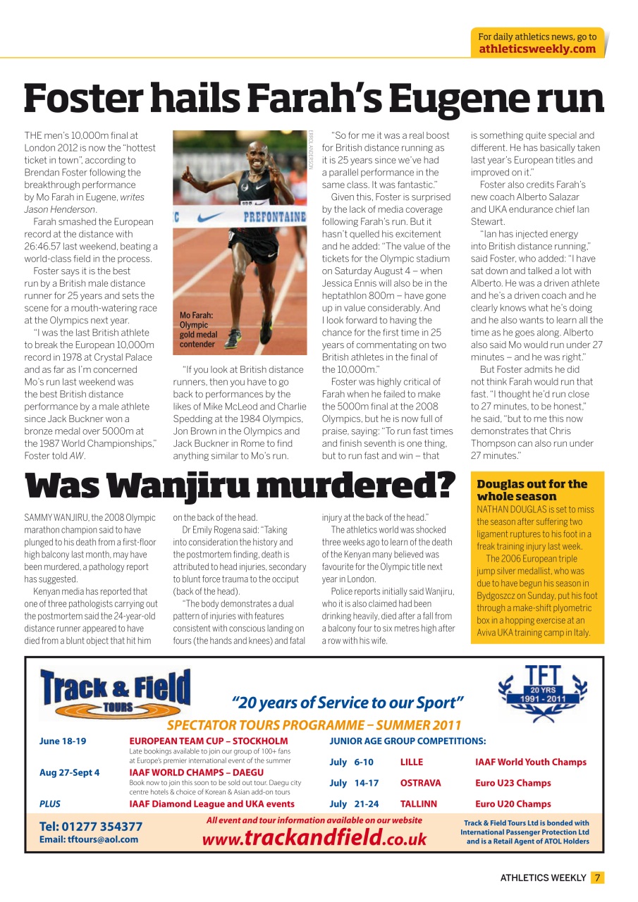 AW – Athletics Weekly Magazine Preview Pages