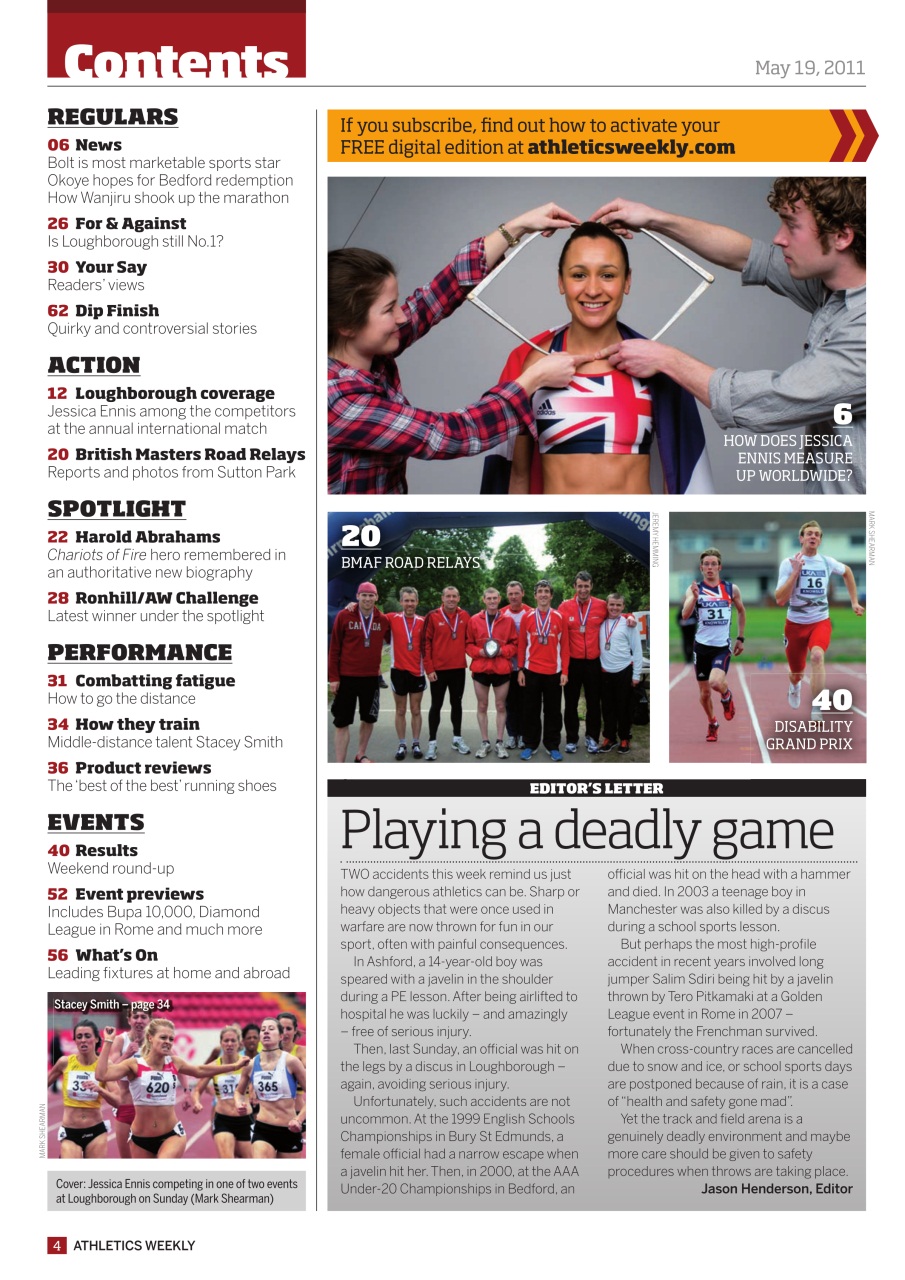 AW – Athletics Weekly Magazine Preview Pages