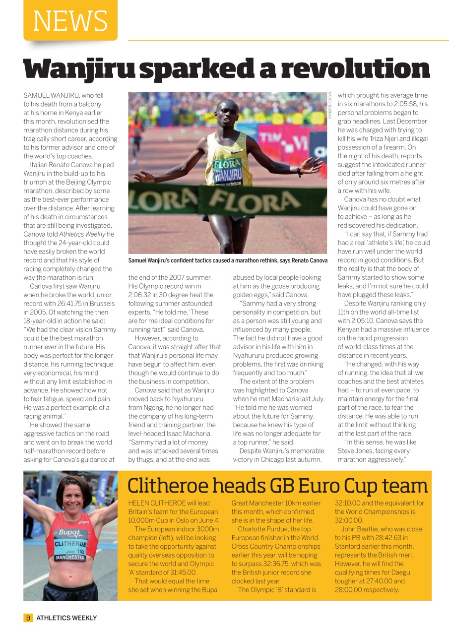 AW – Athletics Weekly Magazine Preview Pages