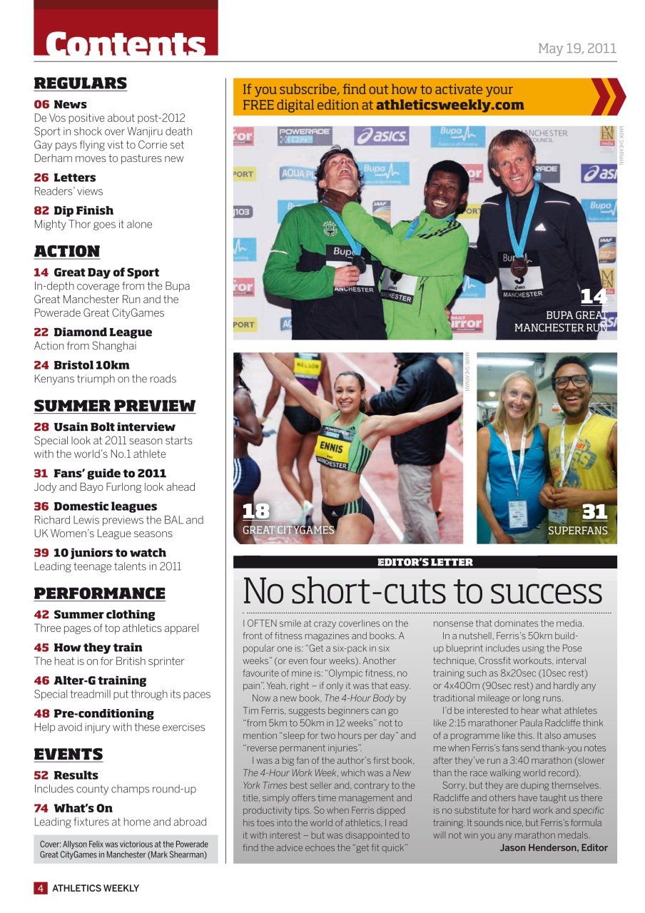 AW – Athletics Weekly Magazine Preview Pages