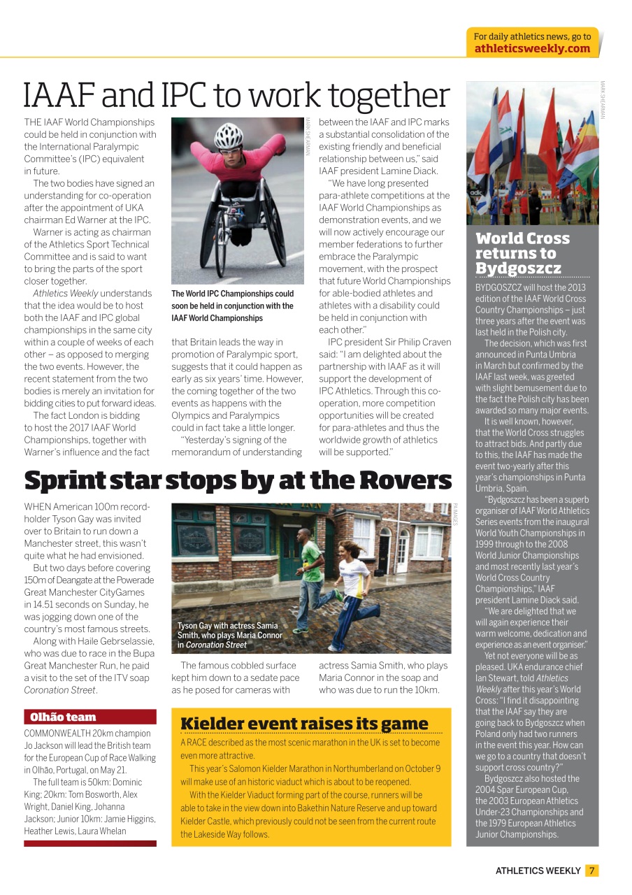 AW – Athletics Weekly Magazine Preview Pages