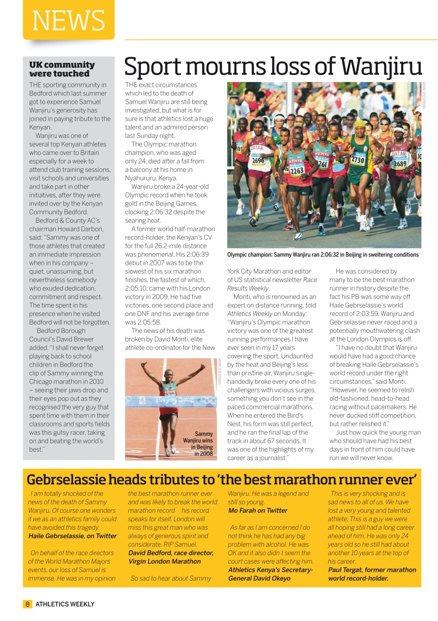 AW – Athletics Weekly Magazine Preview Pages