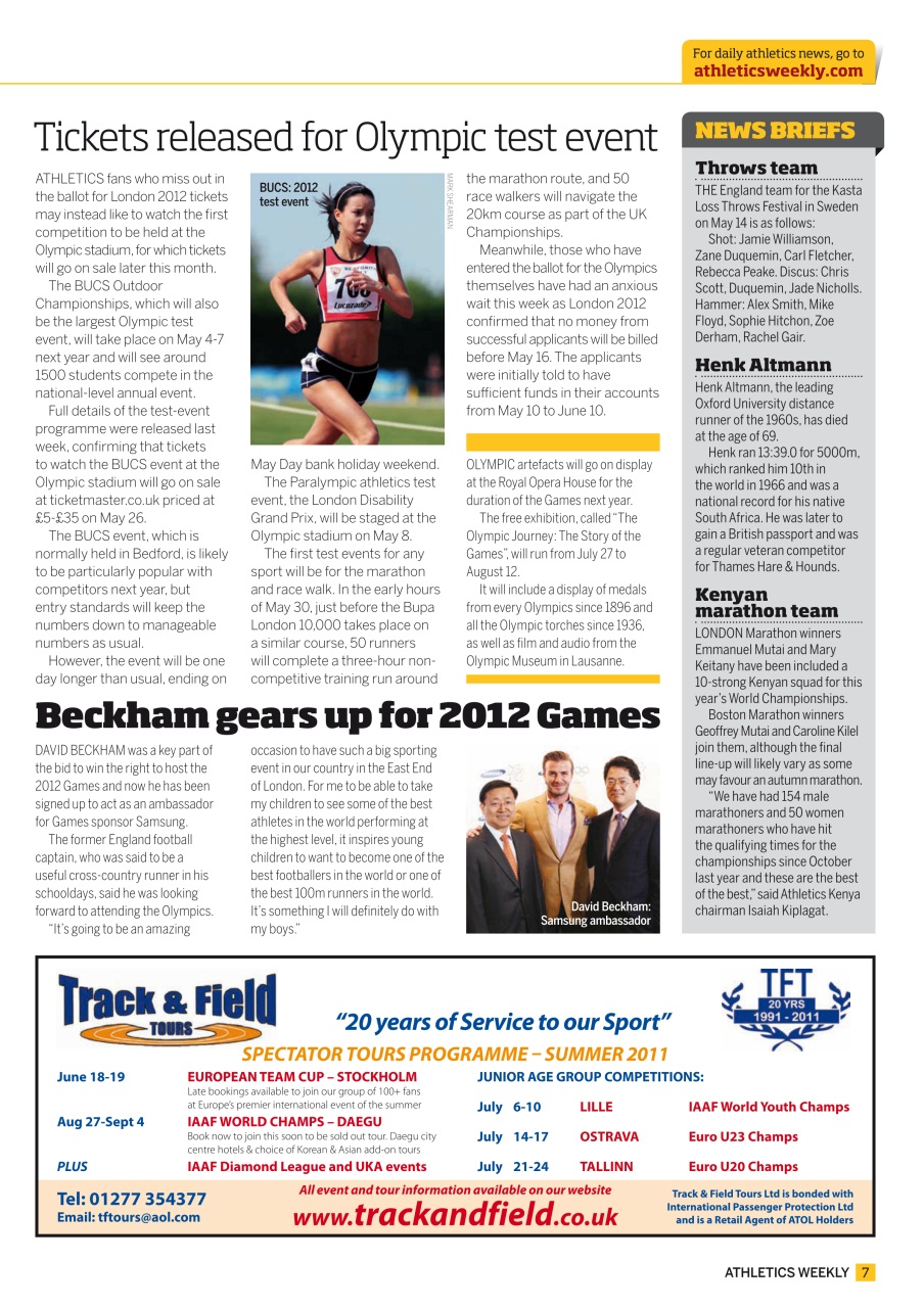 AW – Athletics Weekly Magazine Preview Pages