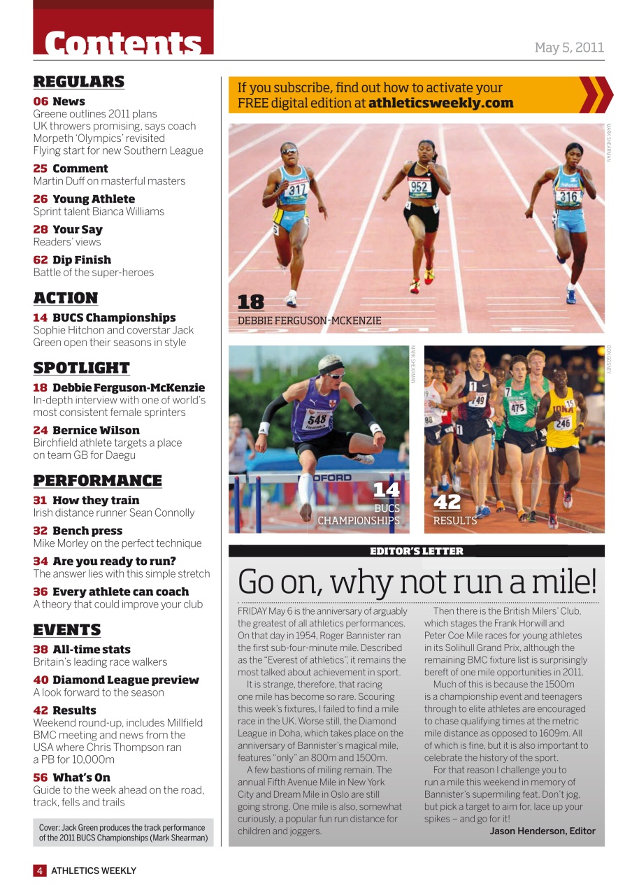 AW – Athletics Weekly Magazine Preview Pages