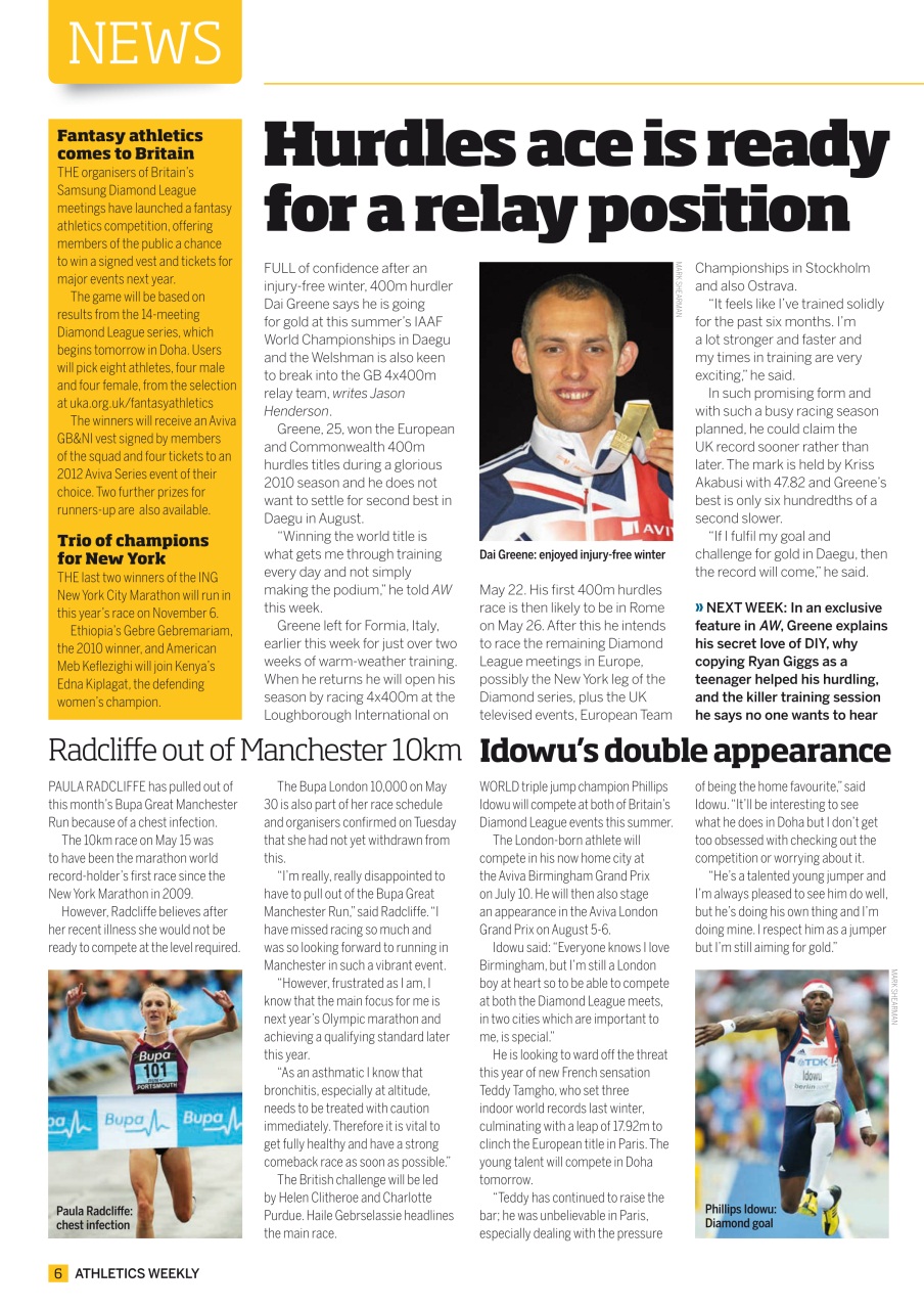 AW – Athletics Weekly Magazine Preview Pages
