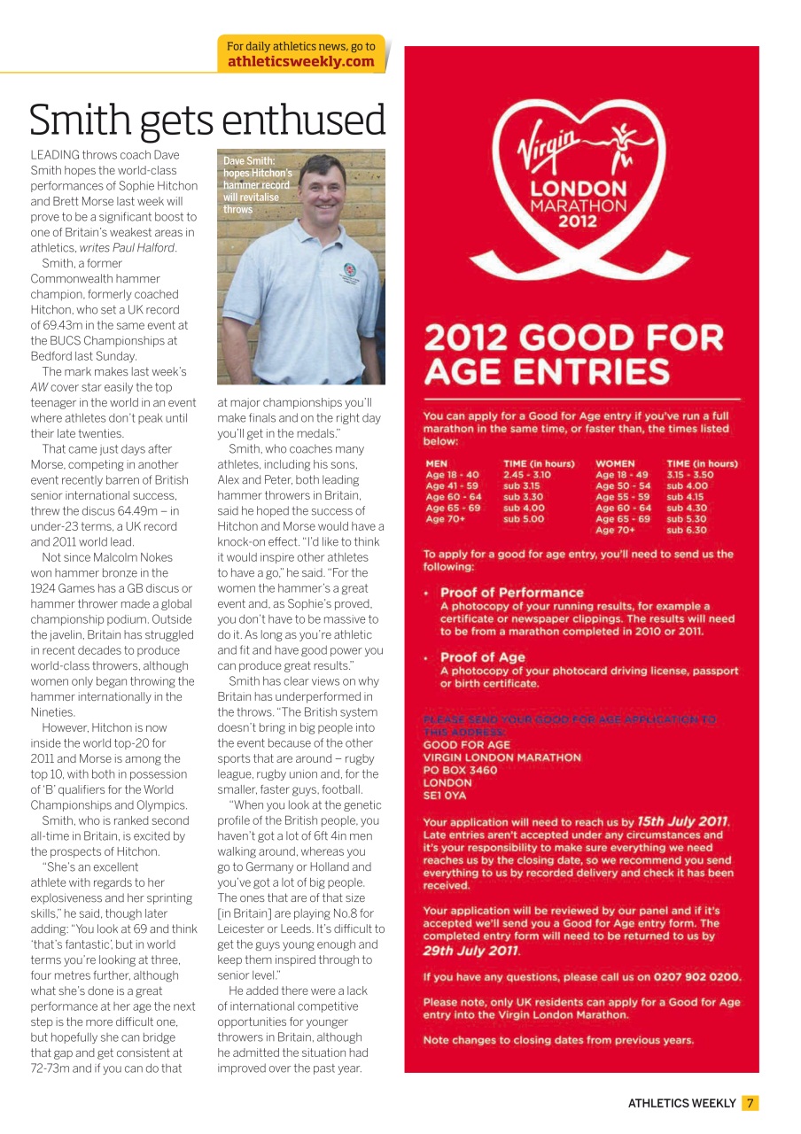 AW – Athletics Weekly Magazine Preview Pages