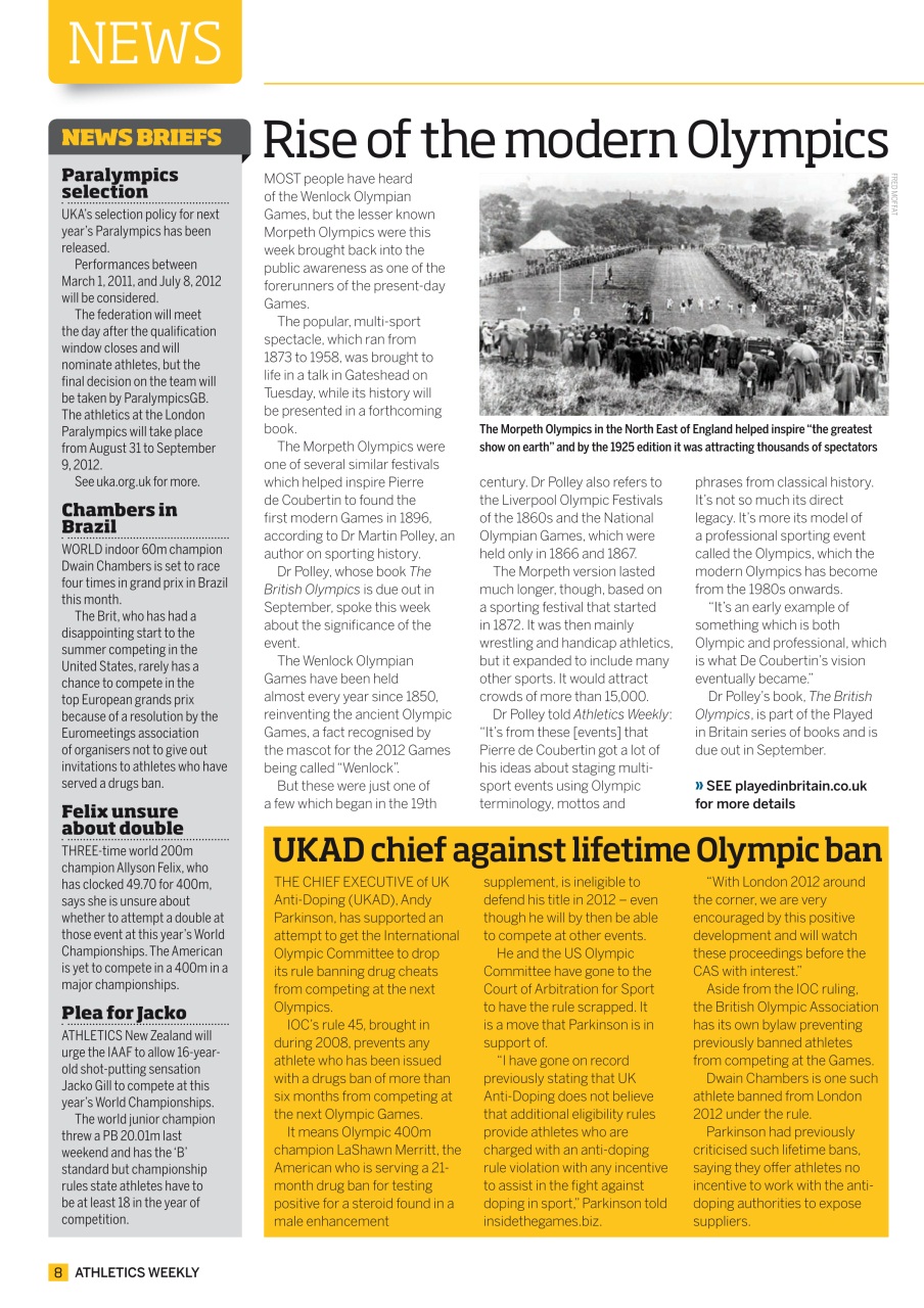 AW – Athletics Weekly Magazine Preview Pages