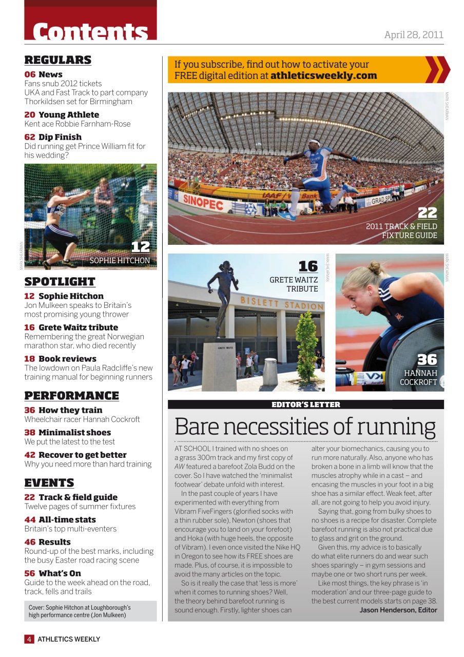 AW – Athletics Weekly Magazine Preview Pages