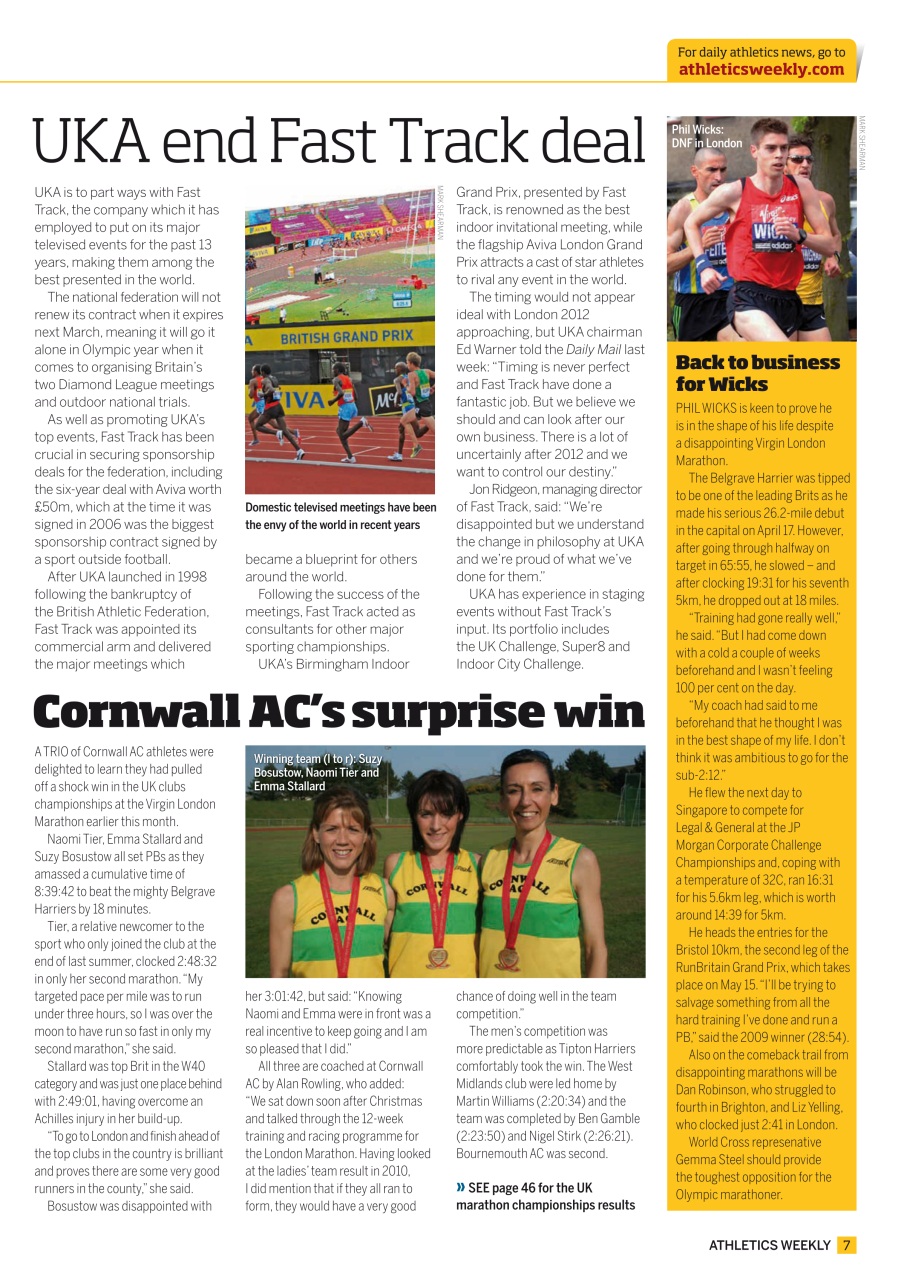AW – Athletics Weekly Magazine Preview Pages