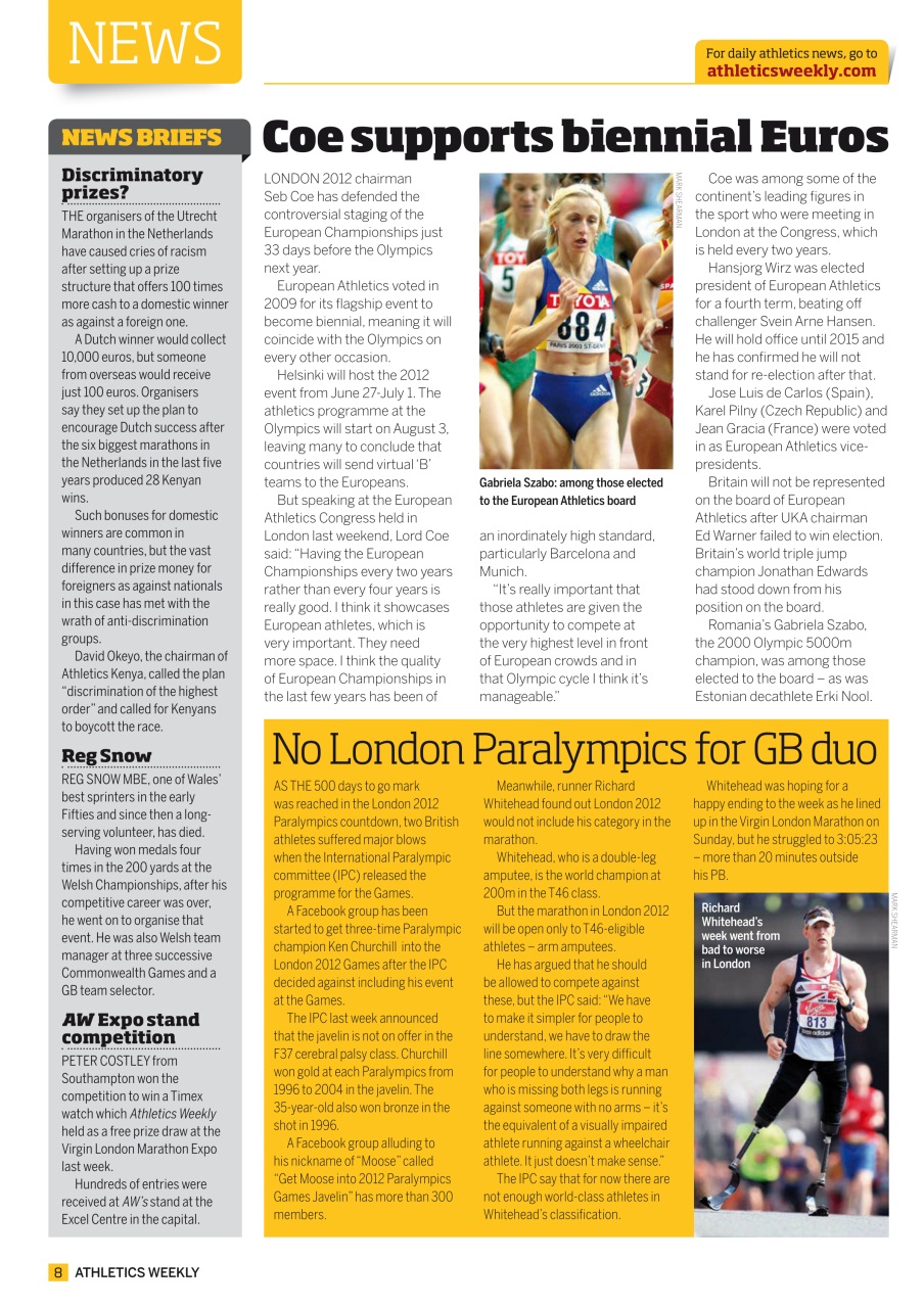 AW – Athletics Weekly Magazine Preview Pages