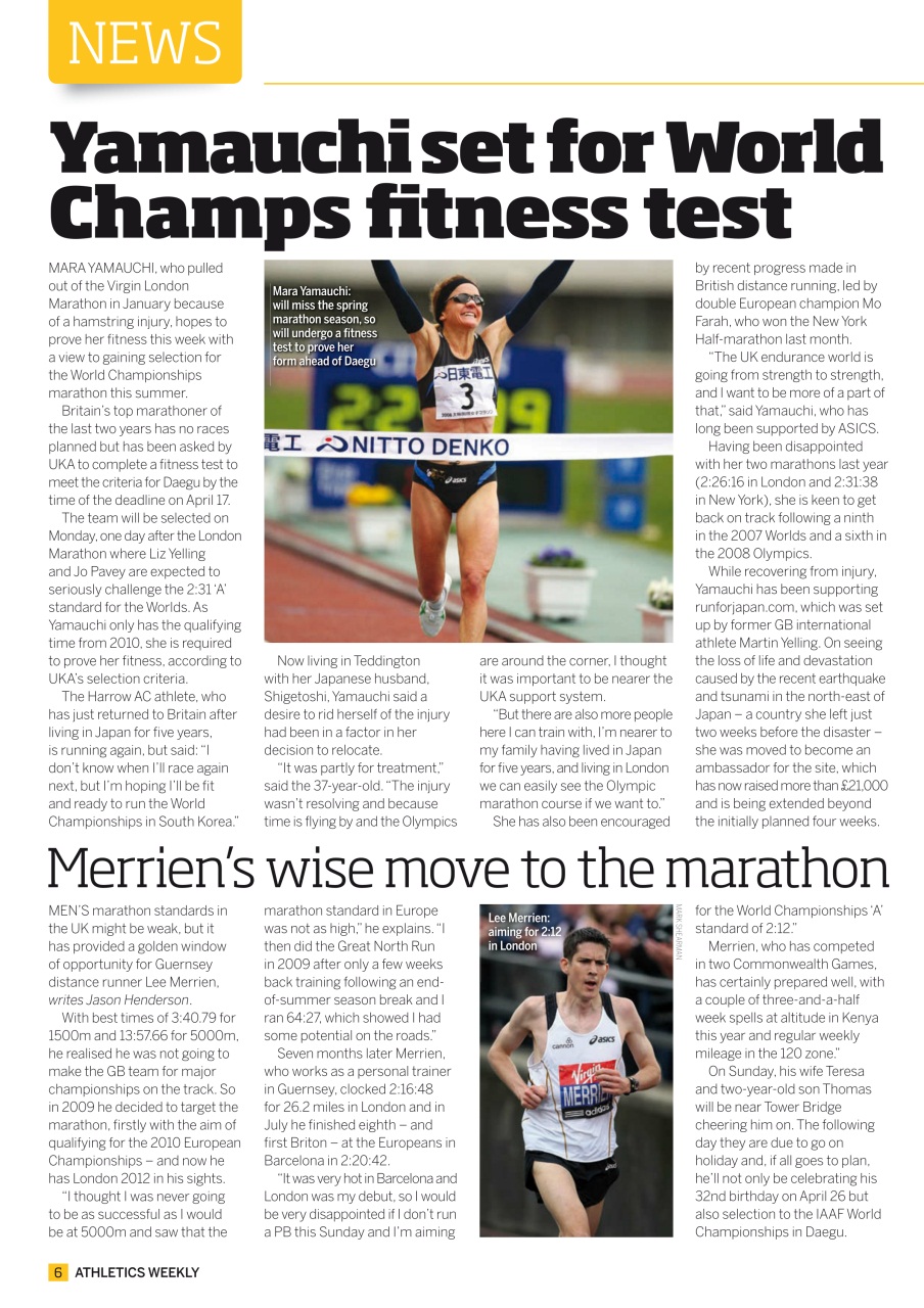 AW – Athletics Weekly Magazine Preview Pages