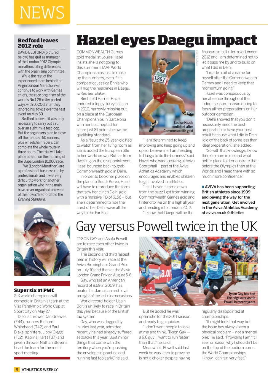 AW – Athletics Weekly Magazine Preview Pages