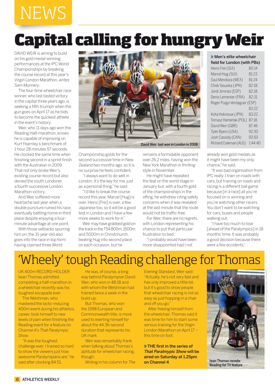 AW – Athletics Weekly Magazine Preview Pages