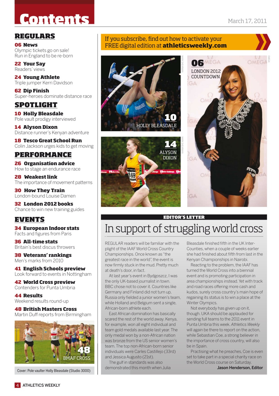 AW – Athletics Weekly Magazine Preview Pages