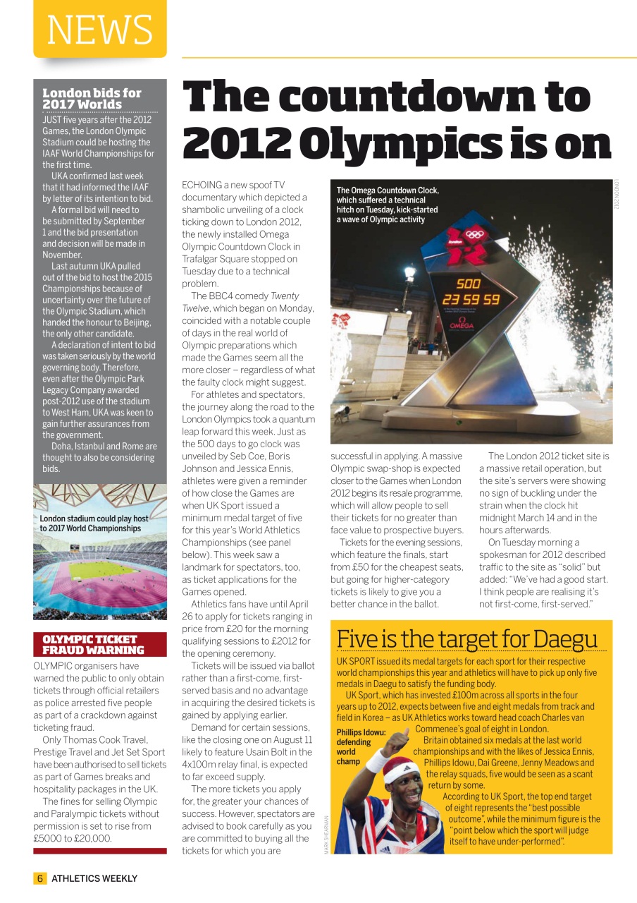 AW – Athletics Weekly Magazine Preview Pages
