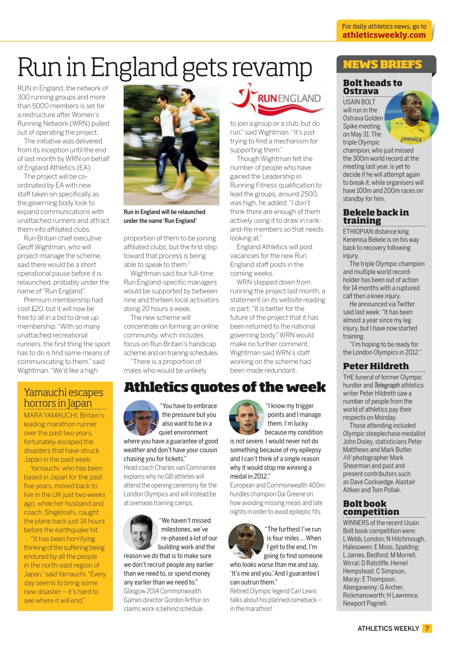 AW – Athletics Weekly Magazine Preview Pages