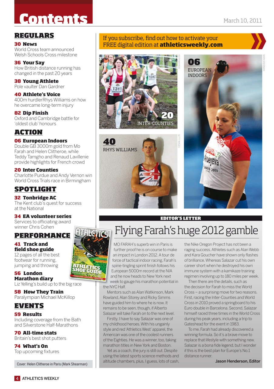 AW – Athletics Weekly Magazine Preview Pages