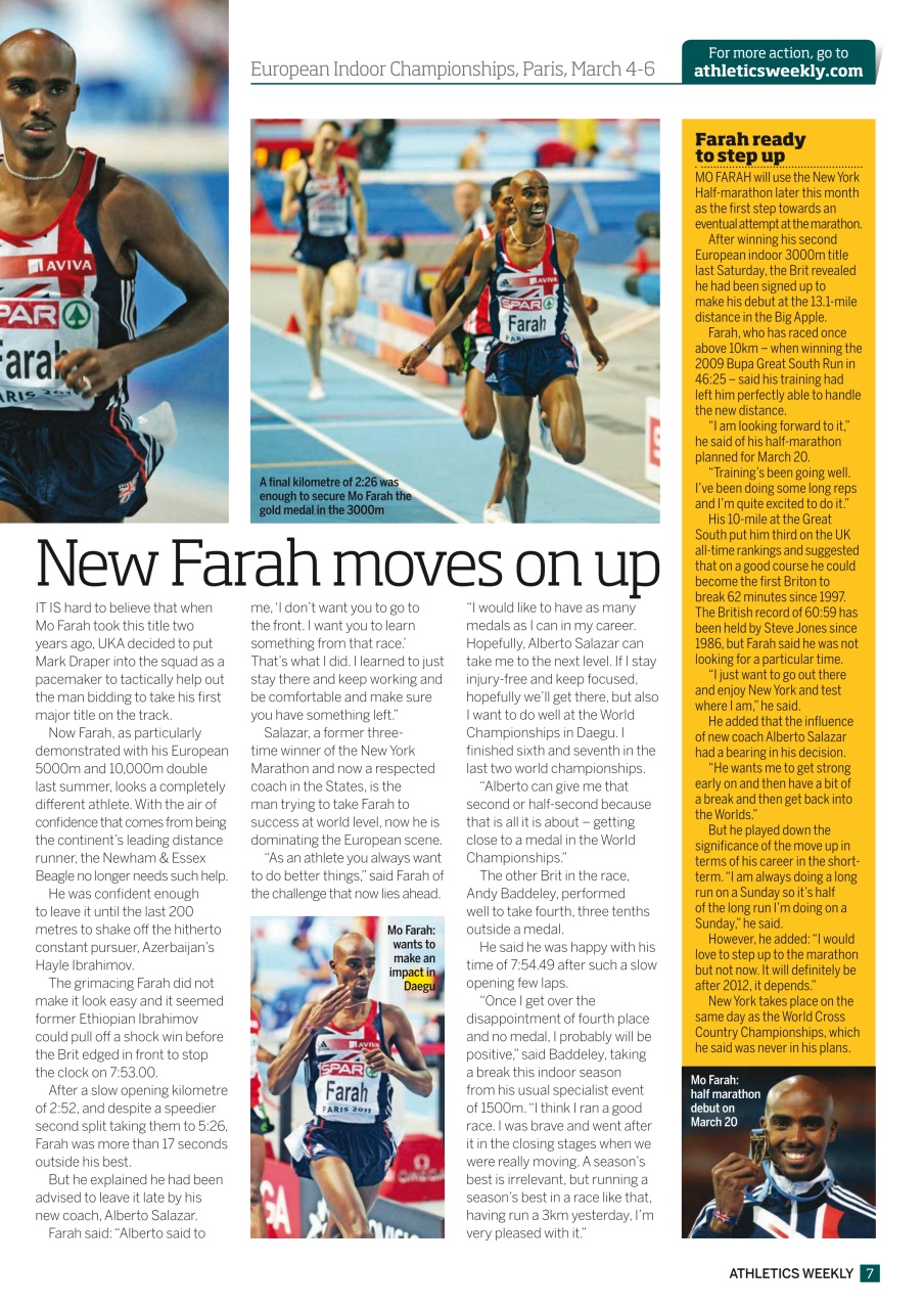 AW – Athletics Weekly Magazine Preview Pages