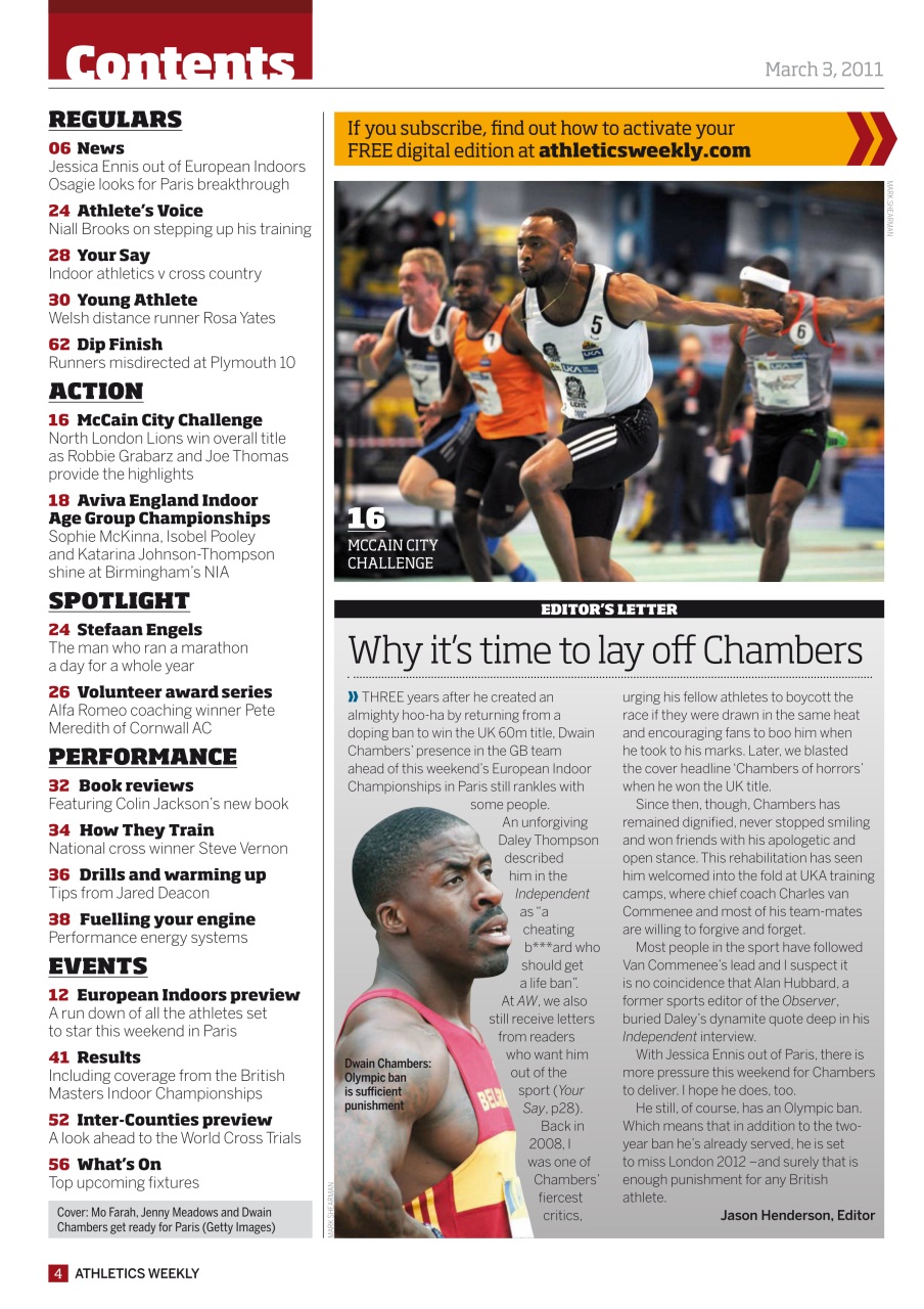 AW – Athletics Weekly Magazine Preview Pages