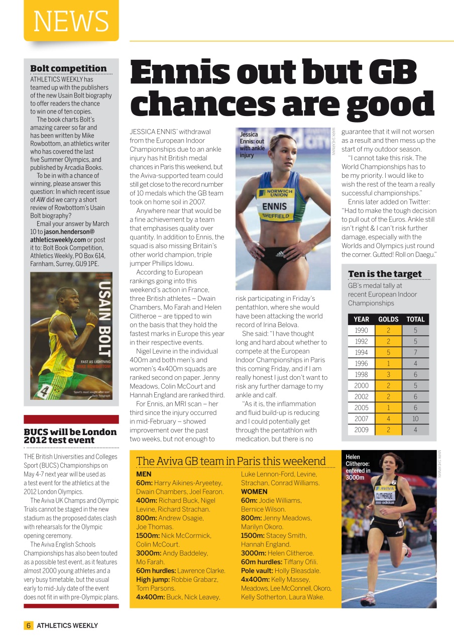 AW – Athletics Weekly Magazine Preview Pages