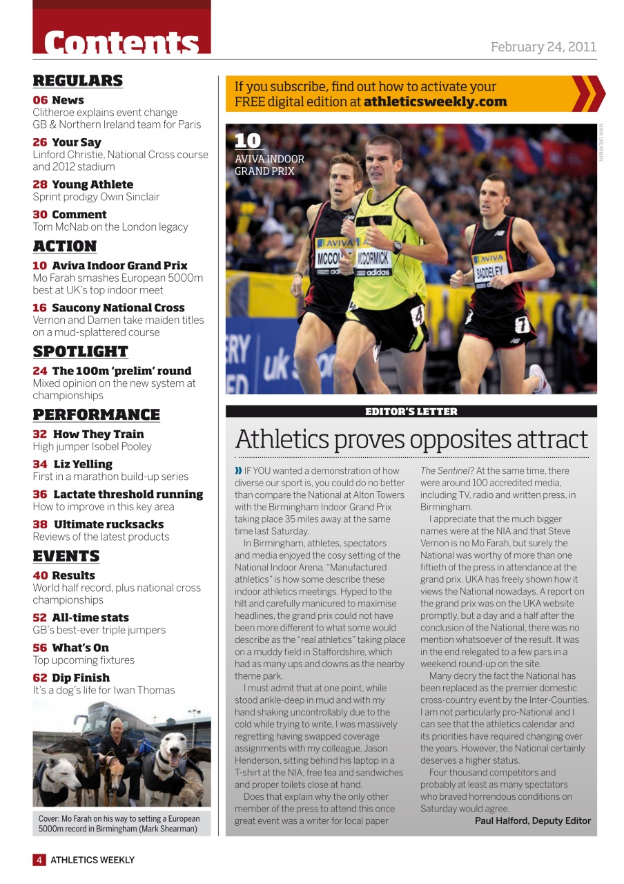 AW – Athletics Weekly Magazine Preview Pages
